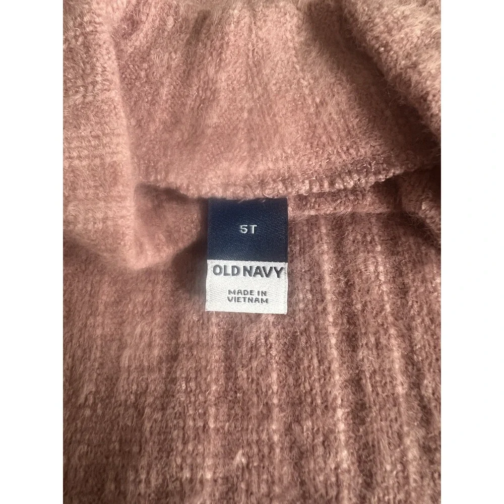 Old Navy Sweater Mock Neck Ribbed Pink Girls 5T